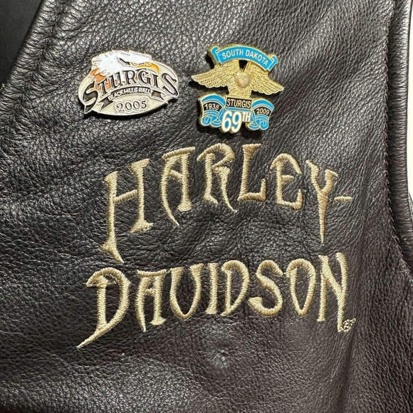 Harley Davidson Men's RELIC Willie G Skull Leather Vest - Picture 5 of 15